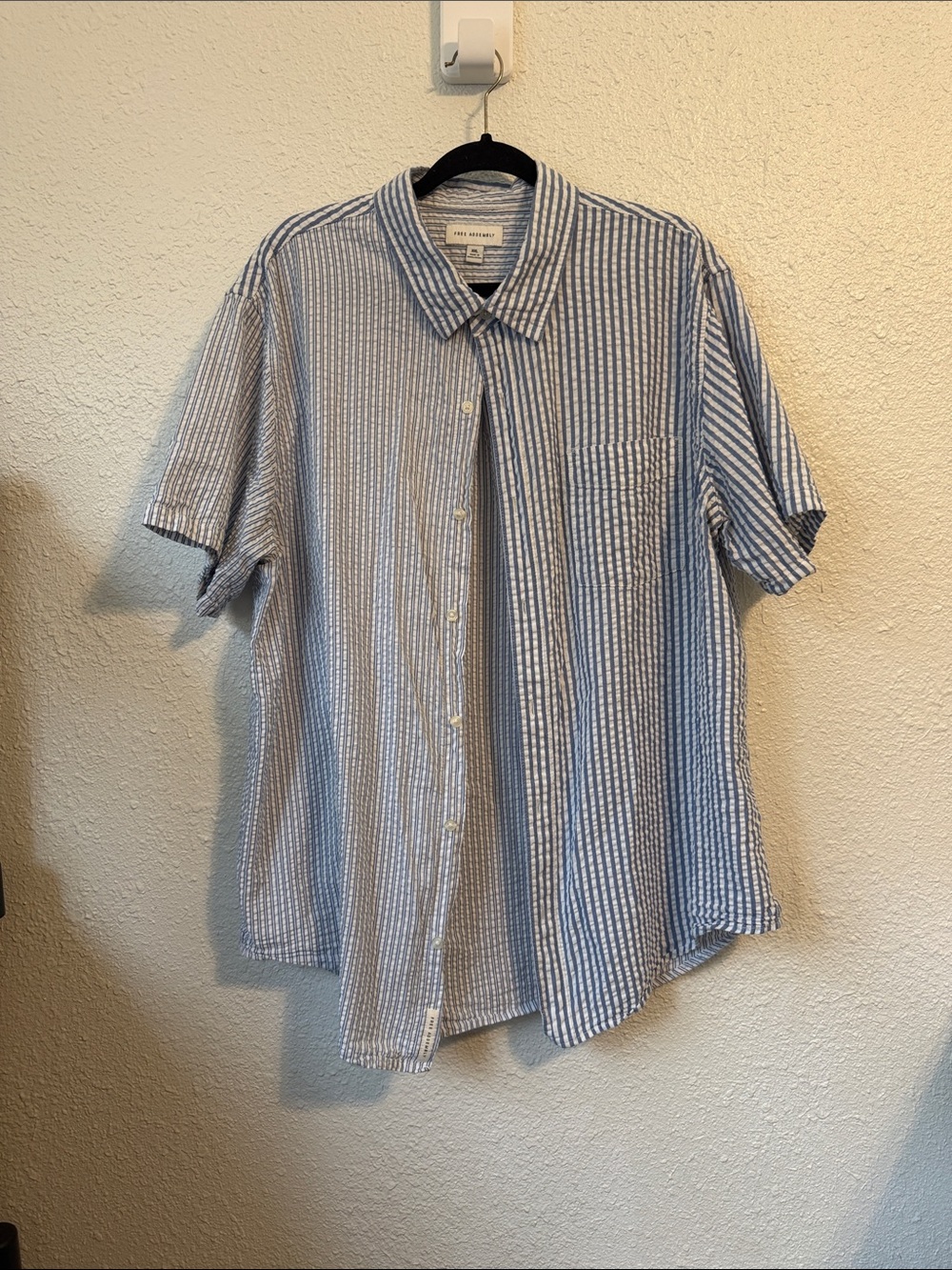 Free Assembly Seersucker Button Down Shirt